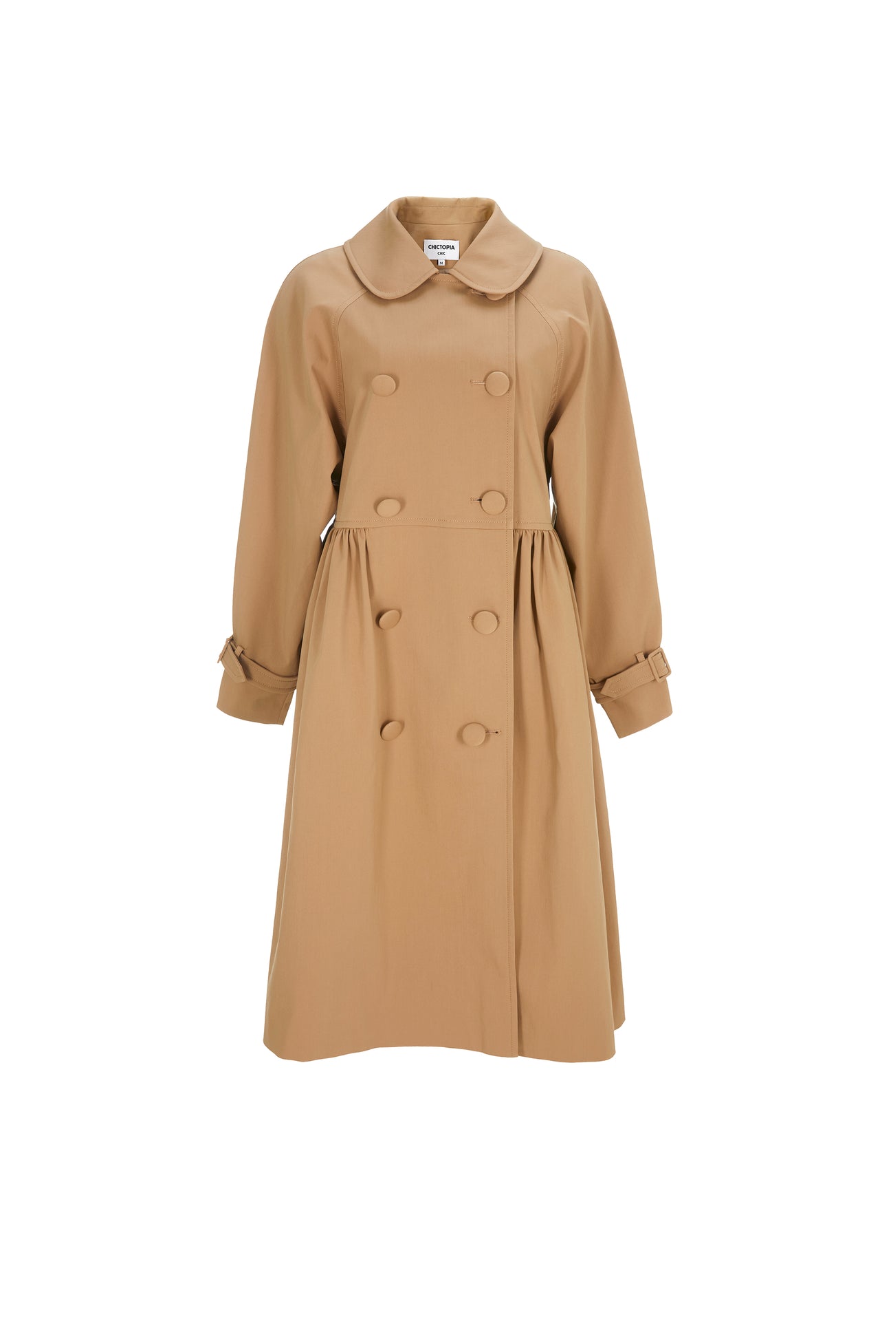Beige Peter Pan Trench Coat