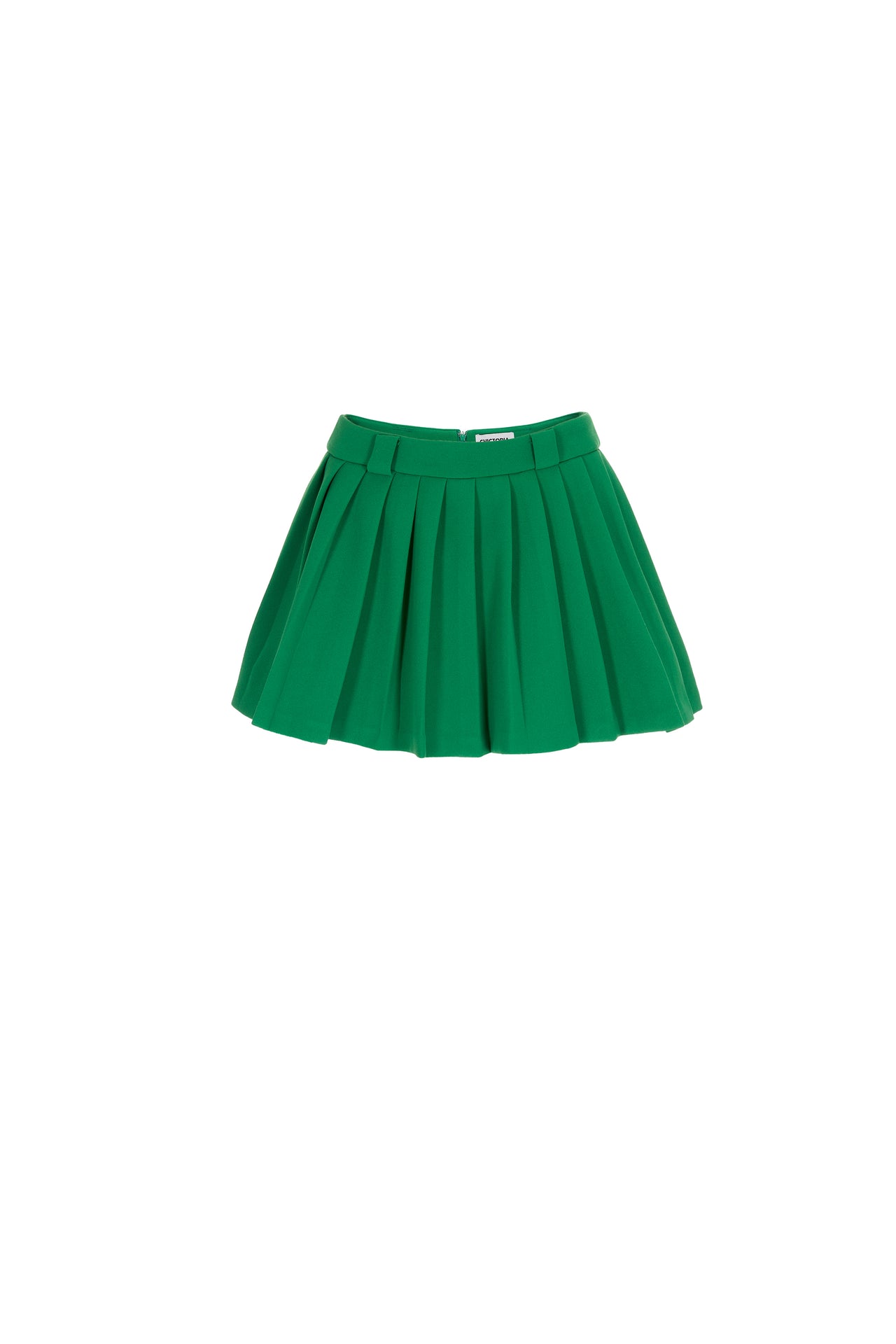Green Pleated Shorts