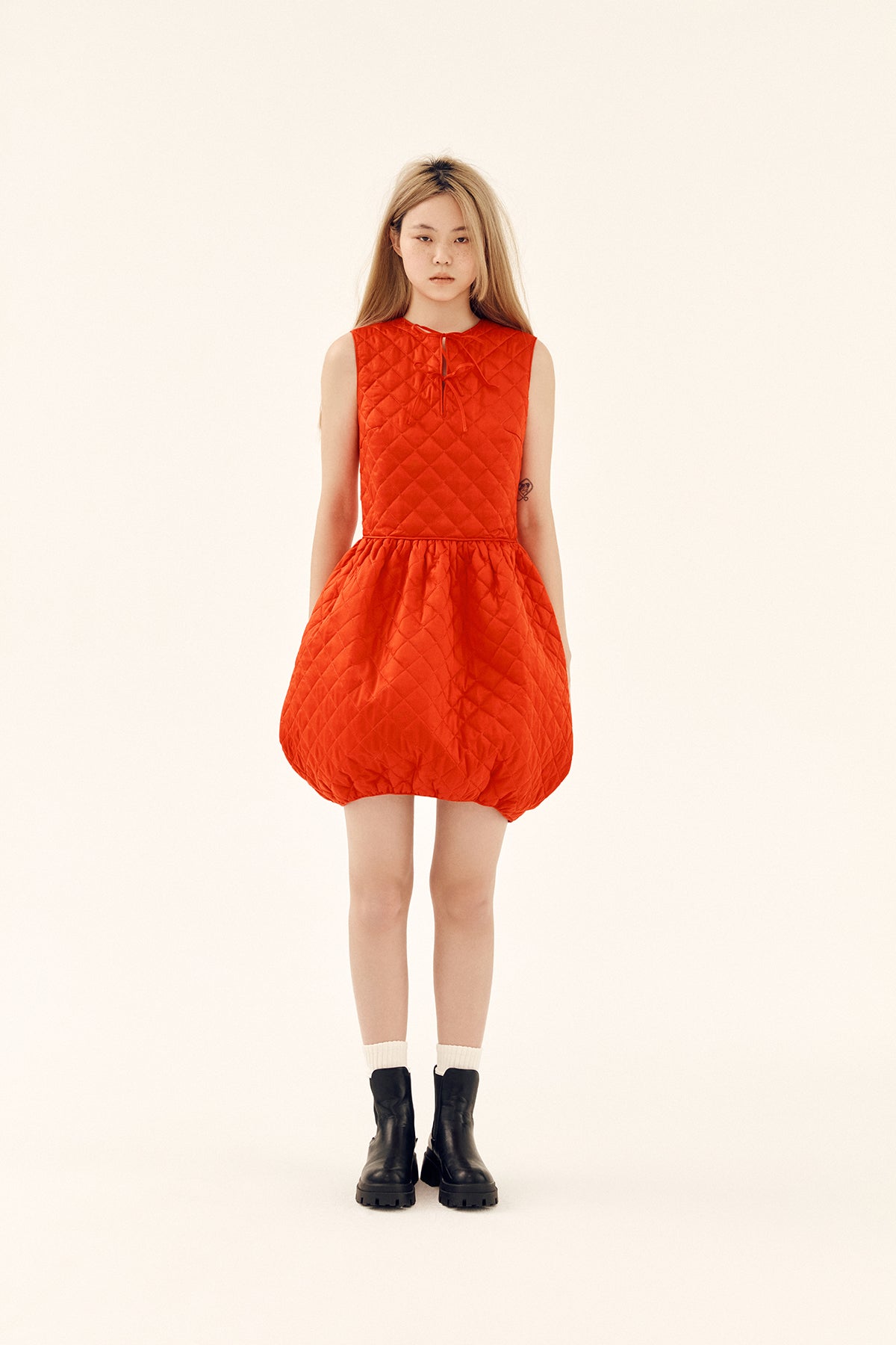 Scarlet Quilted Dress