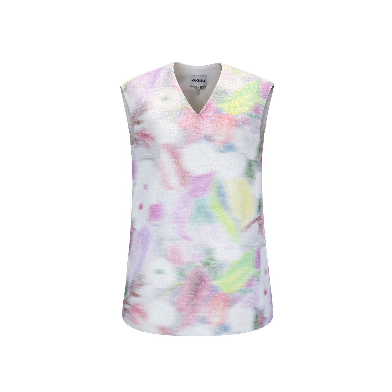 Grey Floral Print Tank Top