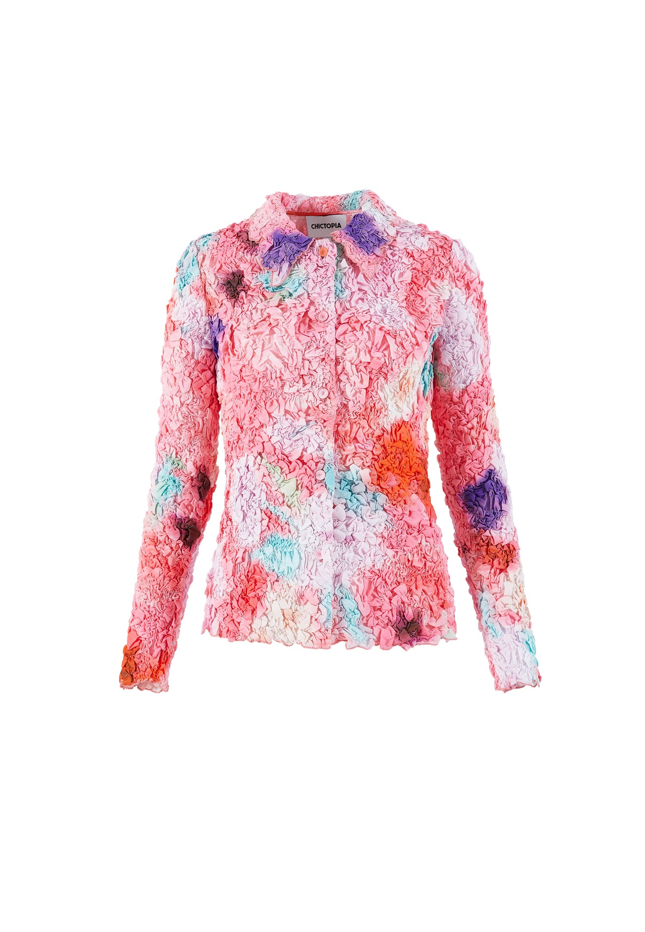 Pink Floral Smocked Shirt