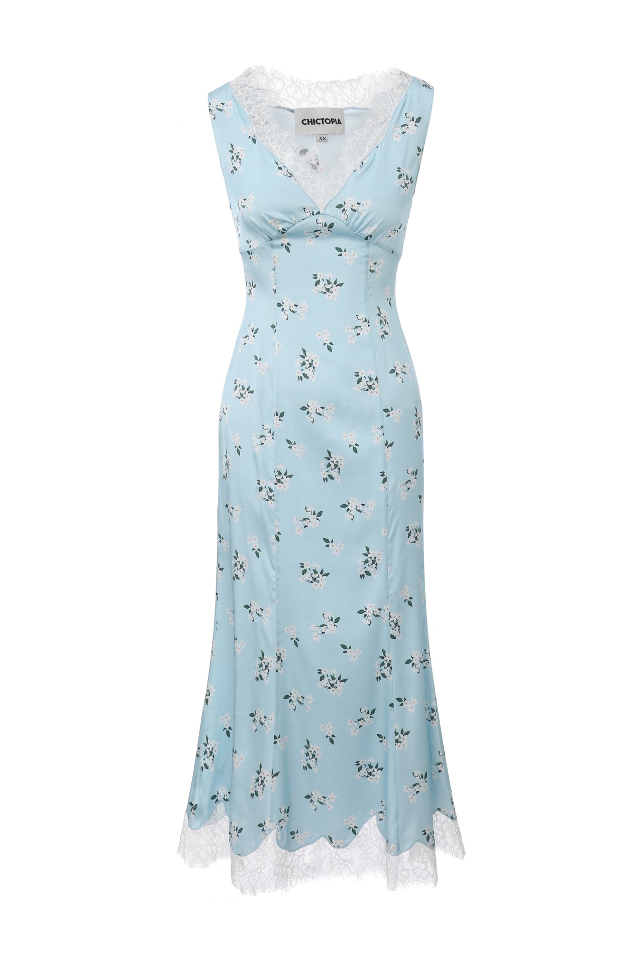 Baby Blue Floral Dress
