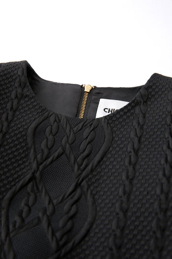 Black Jacquard Dress