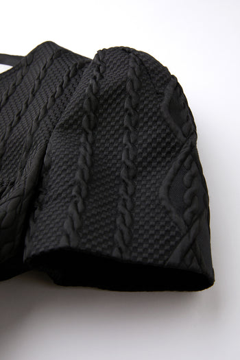 Black Jacquard Dress