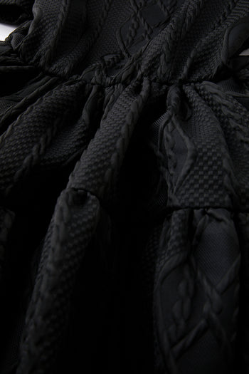 Black Jacquard Dress