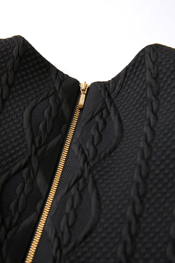 Black Jacquard Dress