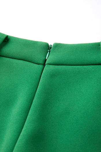 Green Pleated Shorts