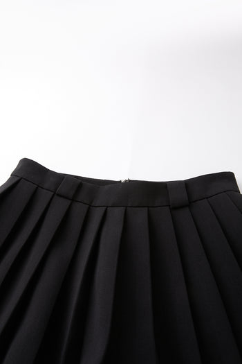 Black Pleated Shorts