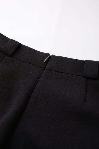 Black Pleated Shorts