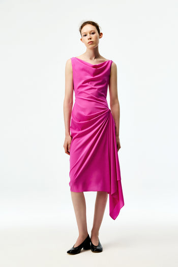 Draped Silk Dress