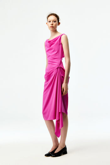 Draped Silk Dress