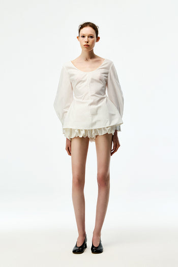 Scoop Neck  Blouse