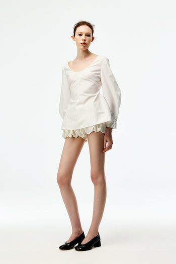 Scoop Neck  Blouse