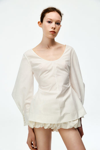 Scoop Neck  Blouse