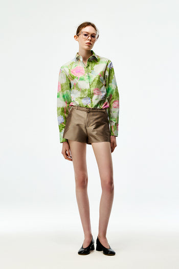 Silk Taffeta Shorts