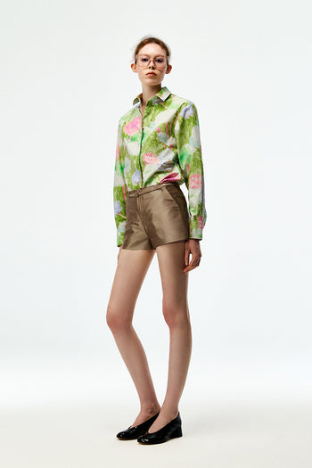 Silk Taffeta Shorts