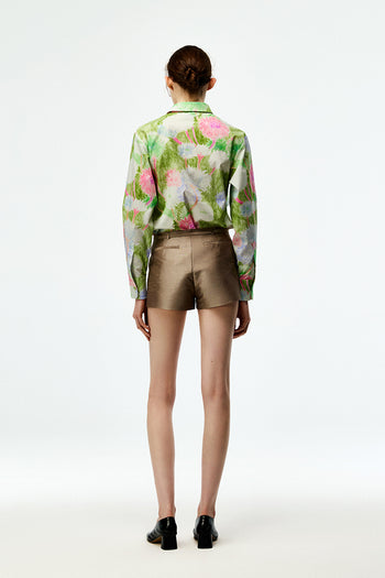 Silk Taffeta Shorts