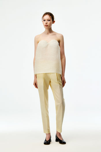 Ecru Shirred Busiter