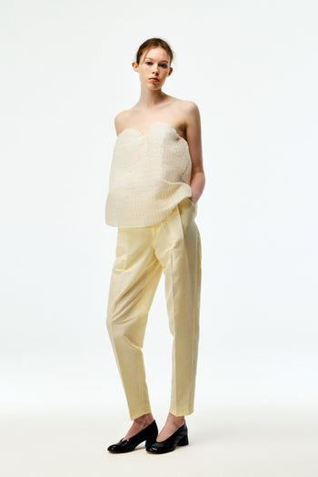 Ecru Shirred Busiter