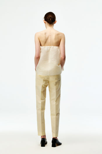 Ecru Shirred Busiter