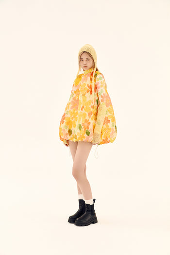 Shirred Floral Dress