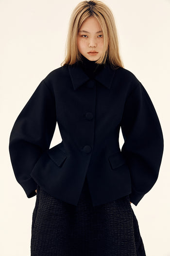 Black Sculpted Jacket