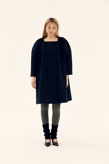 Midnight Cocoon Coat
