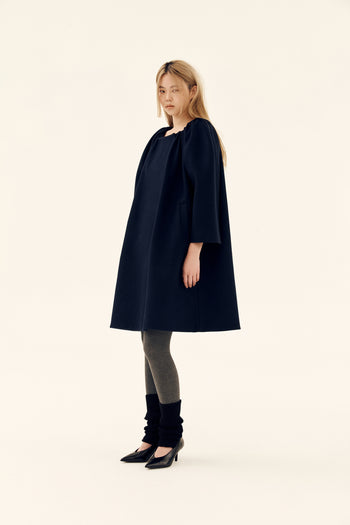 Midnight Cocoon Coat
