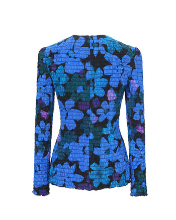 Shirred Printed Top