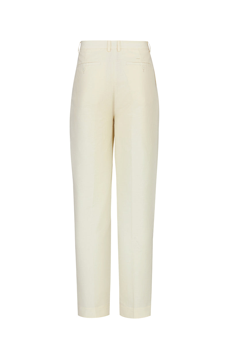 Linen Pleated Trousers