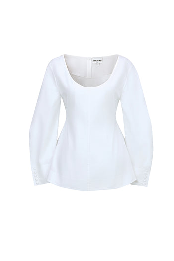 Scoop Neck  Blouse