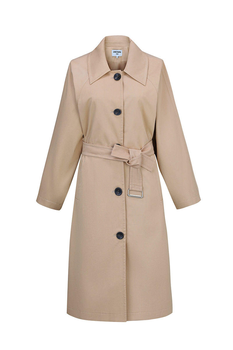 Beige Trench Coat - CHICTOPIA