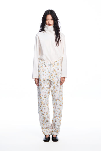 Drape Collar Blouse