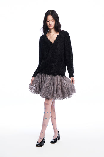 Grey Lace Skirt
