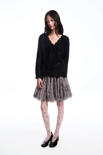 Grey Lace Skirt