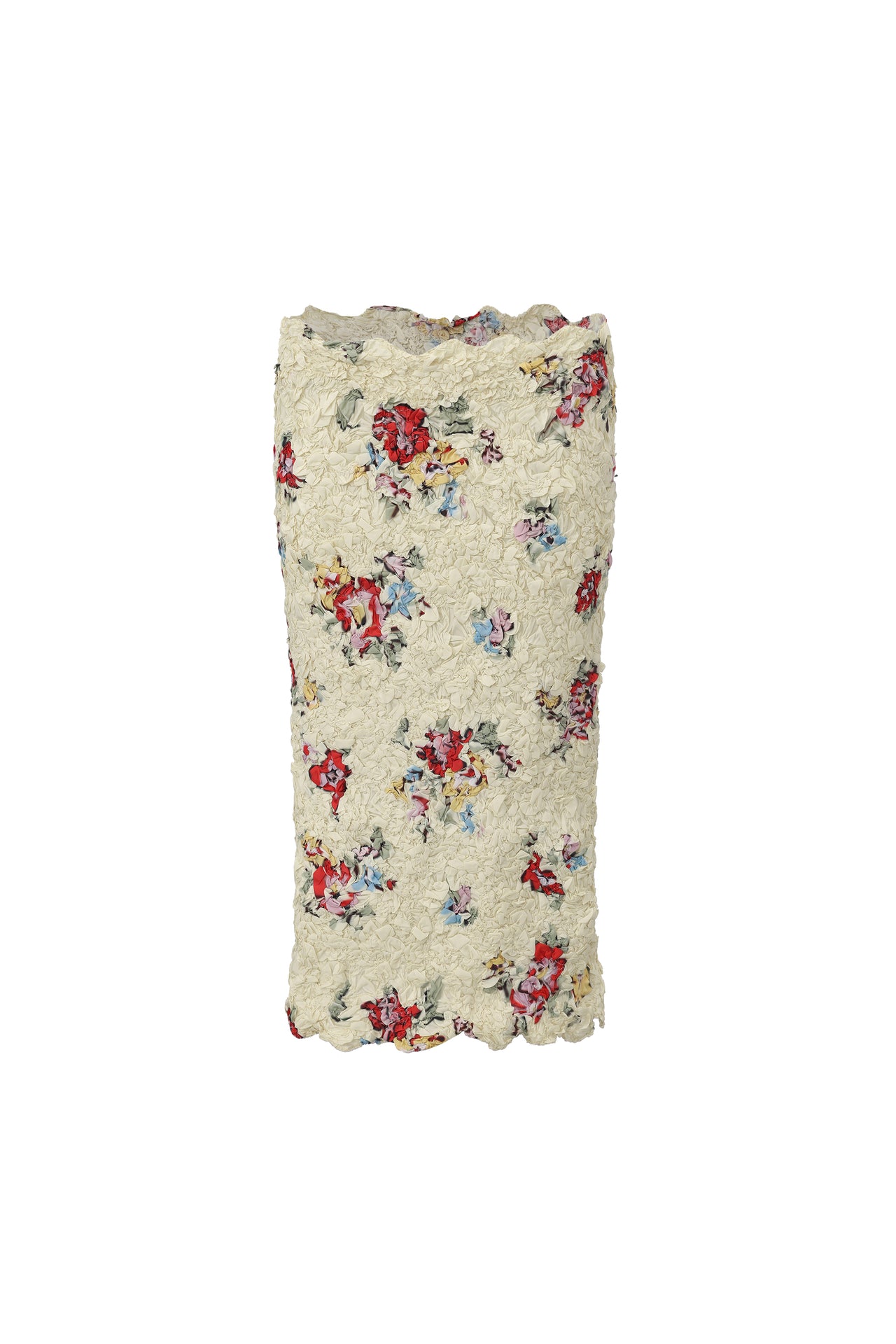 Ruched Floral Skirt