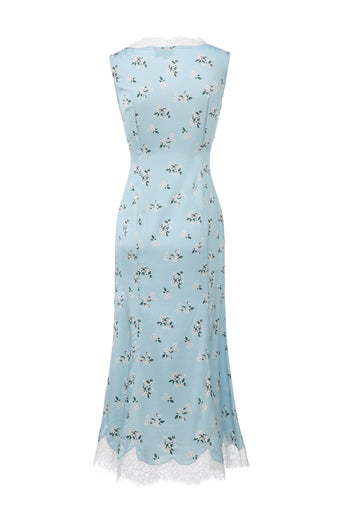Baby Blue Floral Dress
