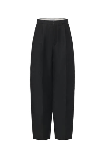 Black Pleat Trousers