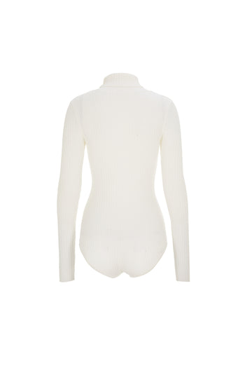 Ivory High-neck Bodysuit