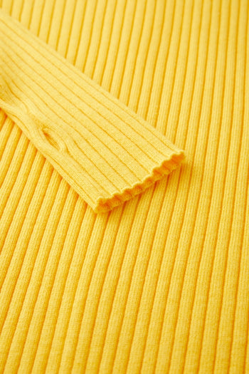 Yellow High-neck Bodysuit